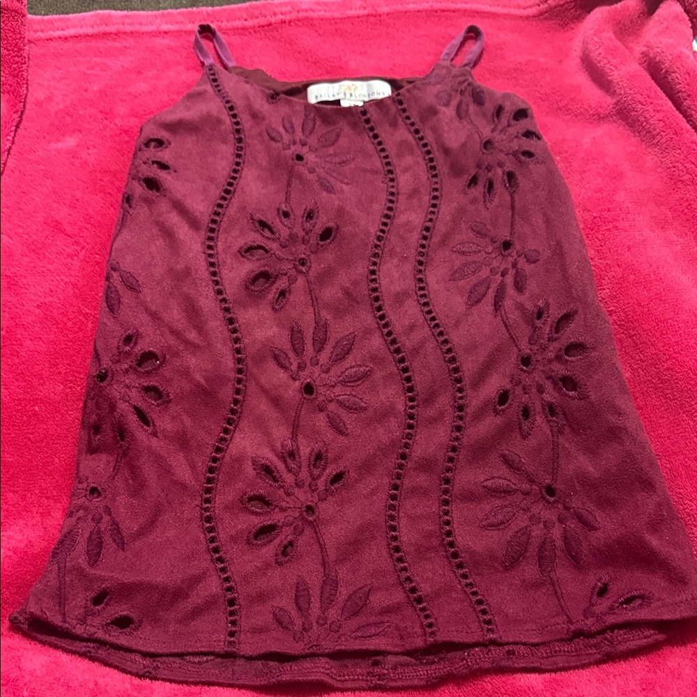 Elegant Burgundy Floral Kids Casual Dress